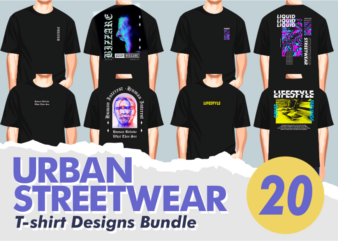 Urban streetwear t-shirt designs bundle, creative quotes t shirt designs, youth style t shirt designs, streetwear graphic style, urban graphic t-shirt,