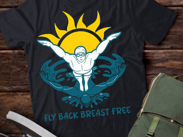 Fly back breast free swimmer love swimming gift lts-d t shirt graphic design