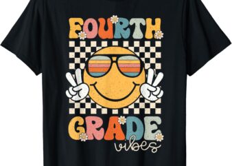 Fourth Grade Vibes Smile First Day of School 4th Grade Team T-Shirt