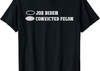 Funny Ballot Paper Voting Humor Joe Biden Vs Convicted Felon T-Shirt