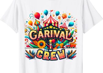 Funny Carnival Crew Circus Party Staff Costume Print T-Shirt