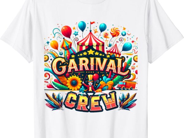 Funny carnival crew circus party staff costume print t-shirt