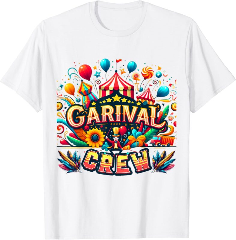 Funny Carnival Crew Circus Party Staff Costume Print T-Shirt