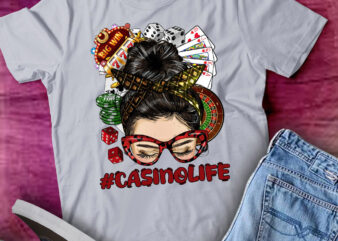 Funny Casino Life Messy Bun Gambling Casino Games Gift lts-d