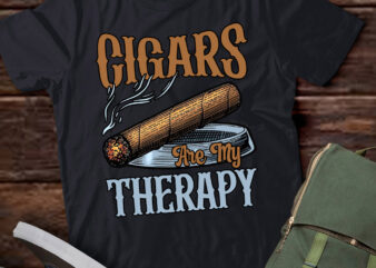 Funny Cigar Saying Cigars Are My Therapy Cigar Smoking lts-d t shirt graphic design