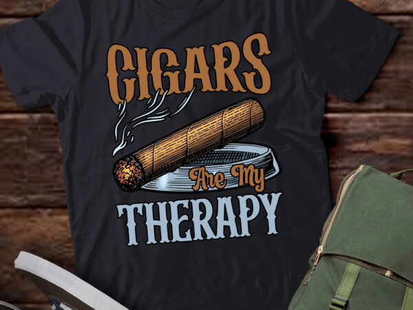 Funny cigar saying cigars are my therapy cigar smoking lts-d t shirt graphic design