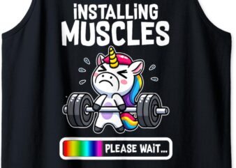 Funny Cute Unicorn Workout Gym Fitness Weightlifting Gift Tank Top