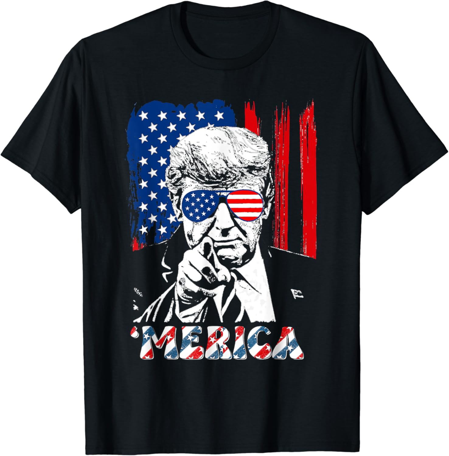 Funny Merica Trump Happy Th Of July Trump American Flag T Shirt Buy T Shirt Designs