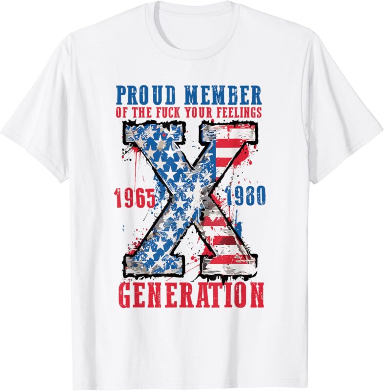 Generation 4th of July Gen-X 1965-1980 American Flag Womens T-Shirt