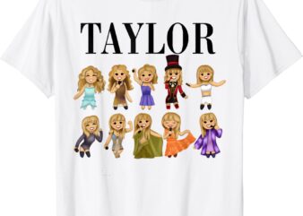 Girl Retro TAYLOR First Name Personalized Groovy Bday T-Shirt