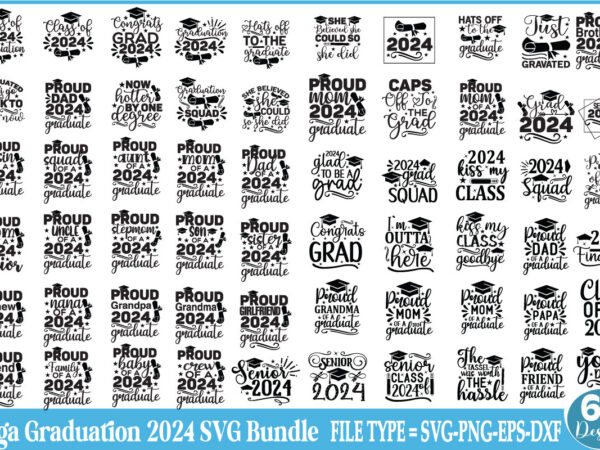 Mega graduation 2024 svg bundle | funny graduation svg class of 2024 svg bundle senior 2024 svg graduation svg bundle senior svg graduation t shirt designs for sale