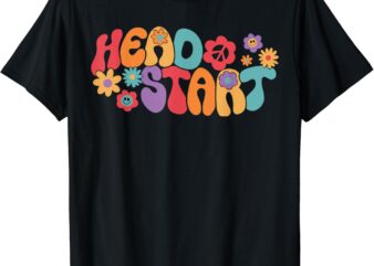 Groovy Head Start Back To School Cute Flowers Back To School T-Shirt