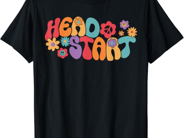 Groovy head start back to school cute flowers back to school t-shirt