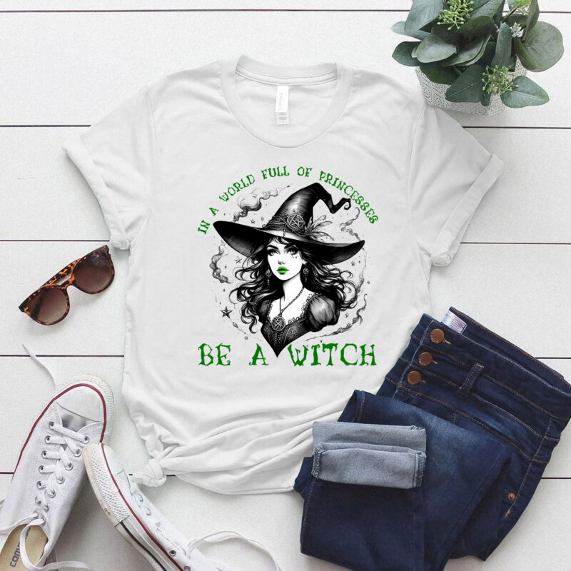 Halloween In A World Full Of Princesses Be A Witch Retro lts-d