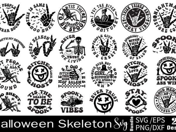 Halloween skeleton t-shirt bundle halloween skeleton svg bundle