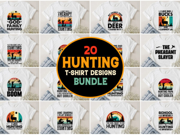 Hunting t-shirt design bundle