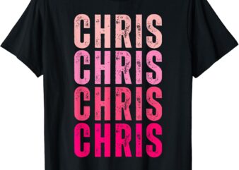 I Love Chris First Name Chris Vintage T-Shirt