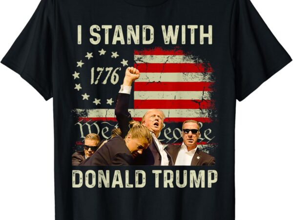 I stand with trump funny trump 2024 t-shirt