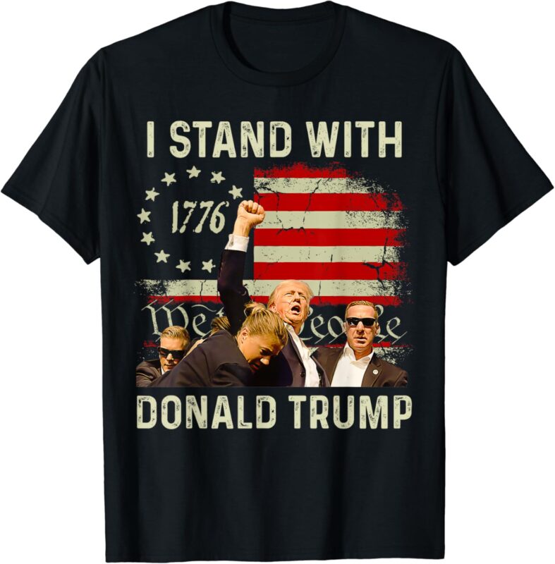 I Stand With Trump Funny Trump 2024 T-Shirt