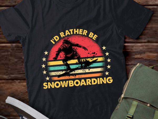 I’d rather be snowboarding retro vintage snowboard lts-d t shirt design for sale