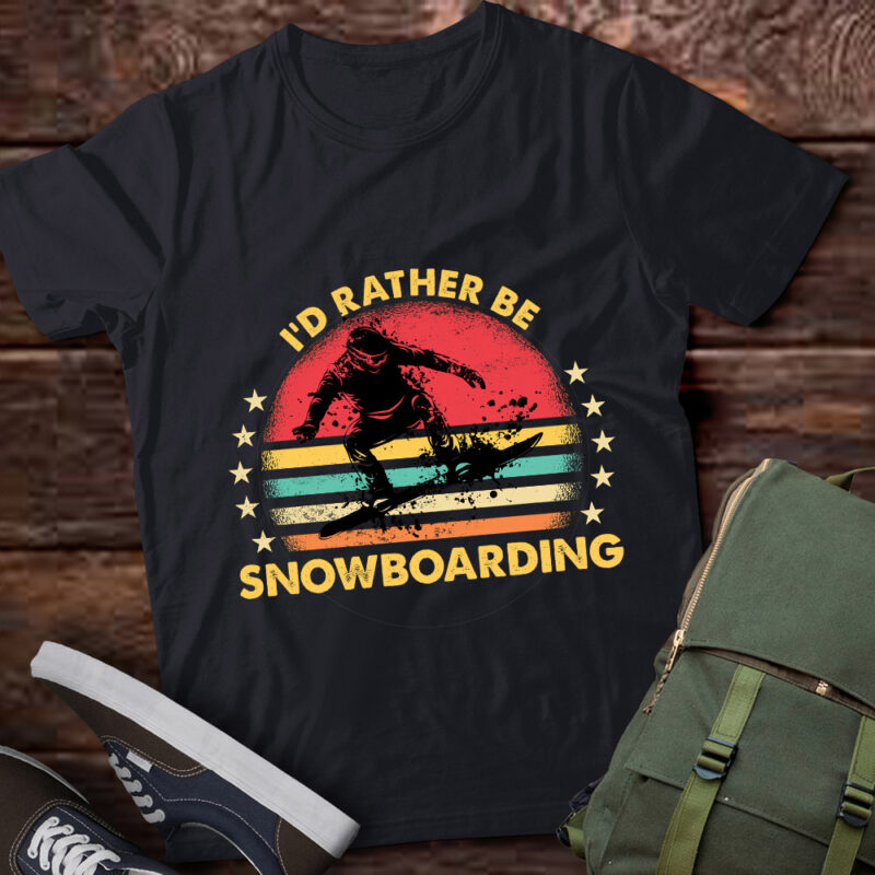 I’d Rather Be Snowboarding Retro Vintage Snowboard lts-d