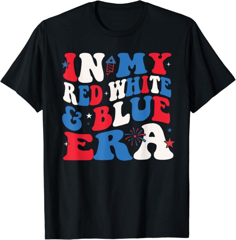 In My Red White And Blue Era Retro 4th of July Shirt Kids T-Shirt