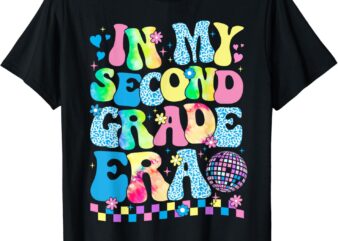 In My Second Grade Era Groovy Back To School Teachers Kids T-Shirt