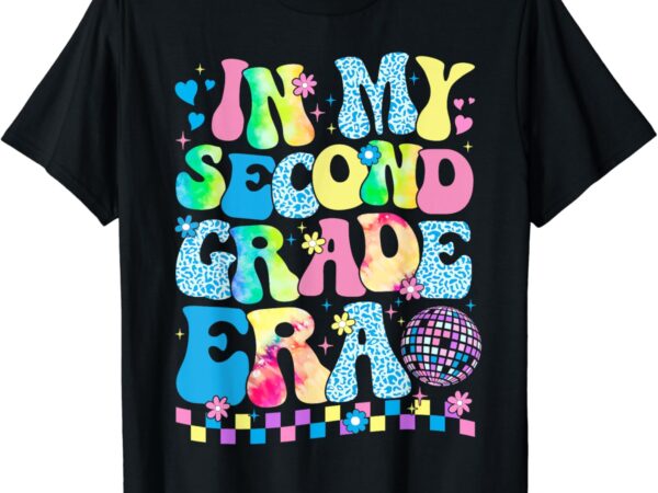 In my second grade era groovy back to school teachers kids t-shirt