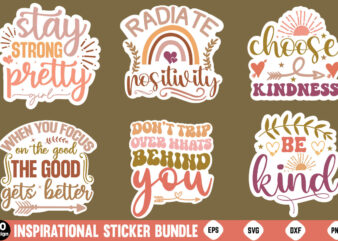 Inspirational Sticker Bundle Design, motivational quotes