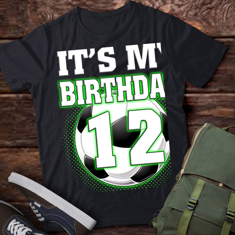 It’s My 12th Soccer Birthday Party 12th Birthday Boy Soccer T-Shirt ltsp