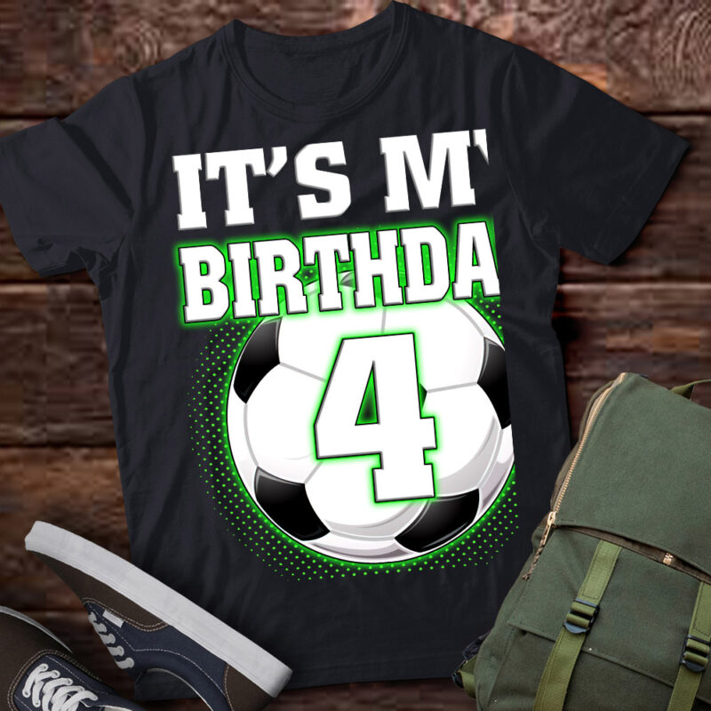 It’s My 4th Soccer Birthday Party 4th Birthday Boy Soccer T-Shirt ltsp