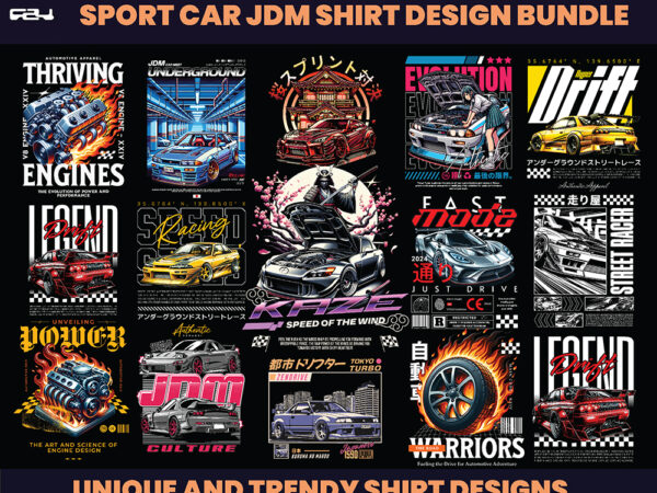 50 sport car streetwear designs, t-shirt design bundle, streetwear designs, jdm design, urban shirt designs, graphics shirt , dtf, dtg