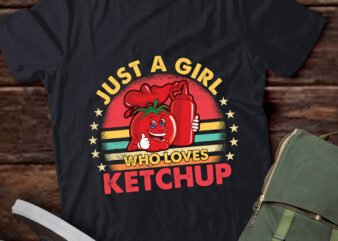 Just A Girl Who Loves Ketchup Fast Food Ketchup Lover Gift lts-d vector clipart