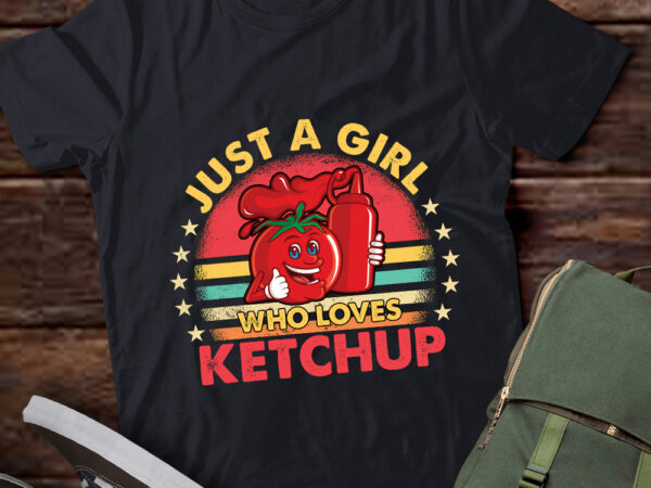 Just a girl who loves ketchup fast food ketchup lover gift lts-d vector clipart