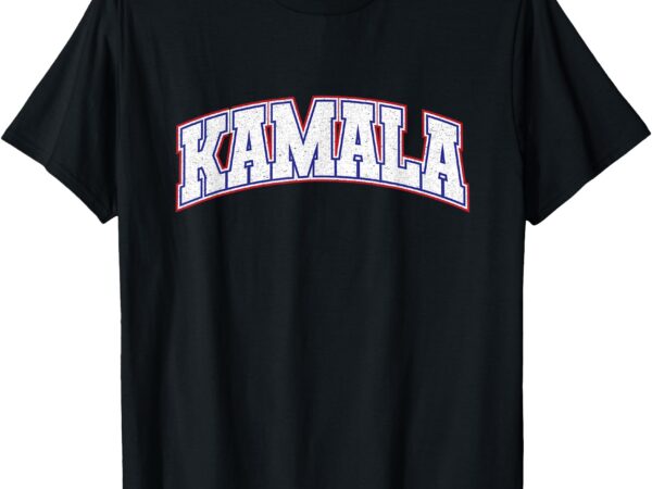 Kamala harris varsity style arch lettering t-shirt