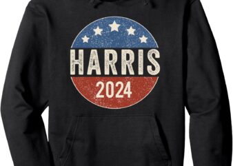 Kamala Harris 2024 For President Campaign US Flag Pullover Hoodie t shirt vector art