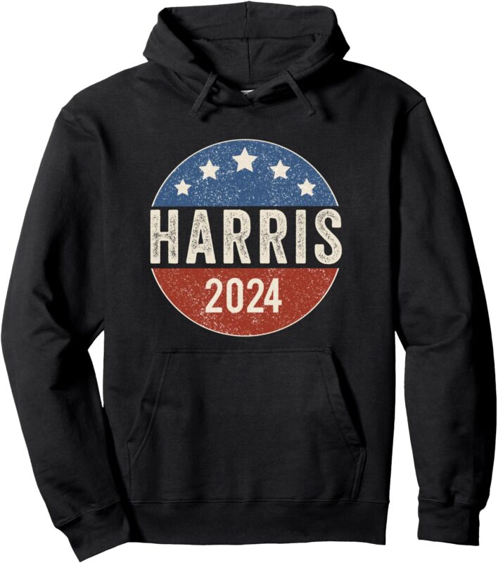 Kamala Harris 2024 For President Campaign US Flag Pullover Hoodie