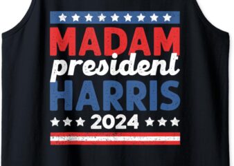 Kamala Harris 2024 Madam President I’m Speaking Democrat Tank Top t shirt vector art