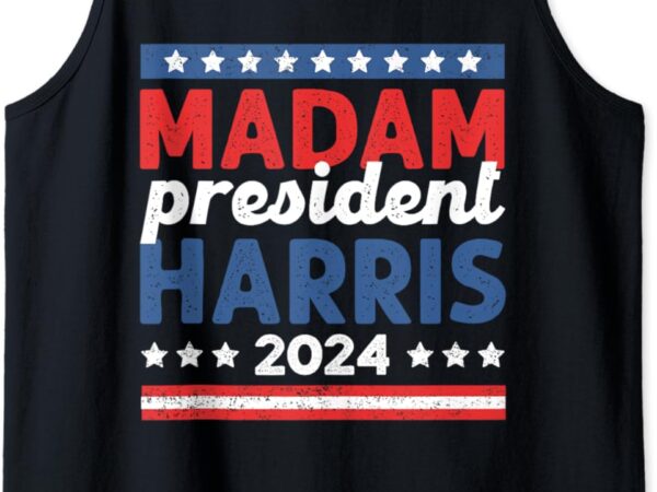 Kamala harris 2024 madam president i’m speaking democrat tank top t shirt vector art