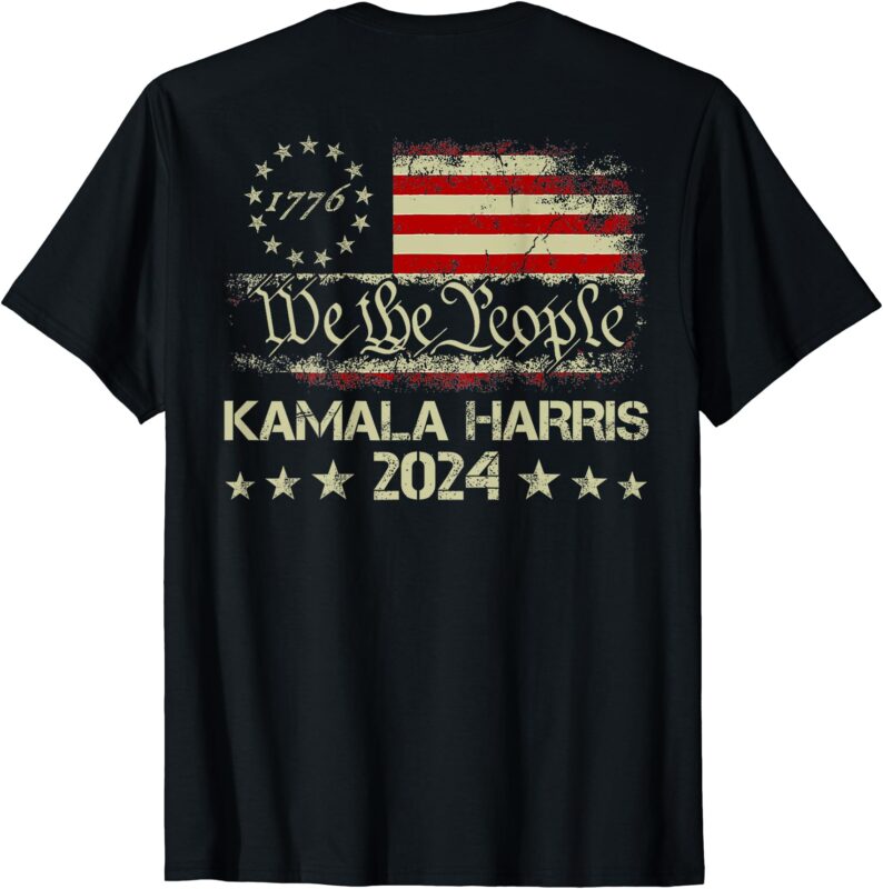 Kamala Harris 2024 Tee Kamala For President US Flag ON BACK T-Shirt