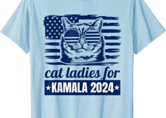 Kamala Harris Cat Lady 2024 Feminine Women Voting Funny T-Shirt