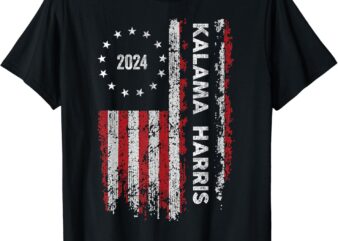 Kamala Harris- Kamala 2024 US Flag Democratic President T-Shirt