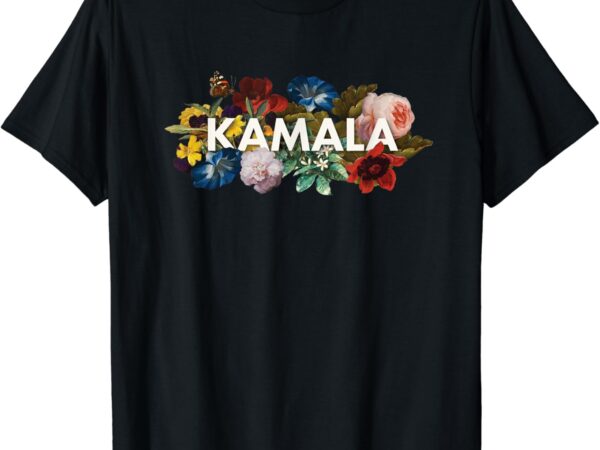 Kamala harris vintage floral feminine first female president t-shirt