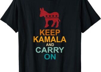 Keep Kamala And Carry On Vintage Design T-Shirt