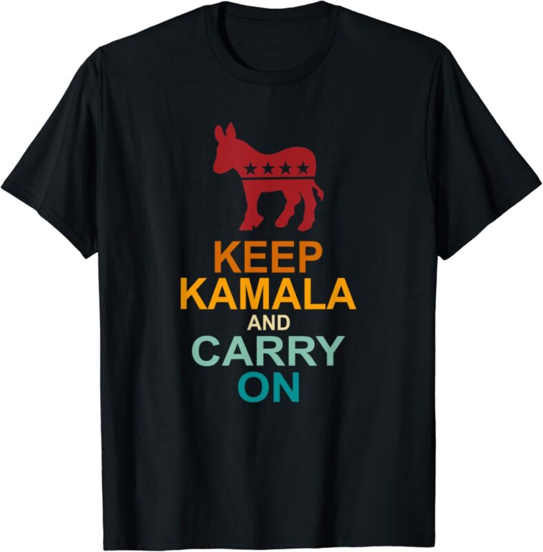 Keep Kamala And Carry On Vintage Design T-Shirt