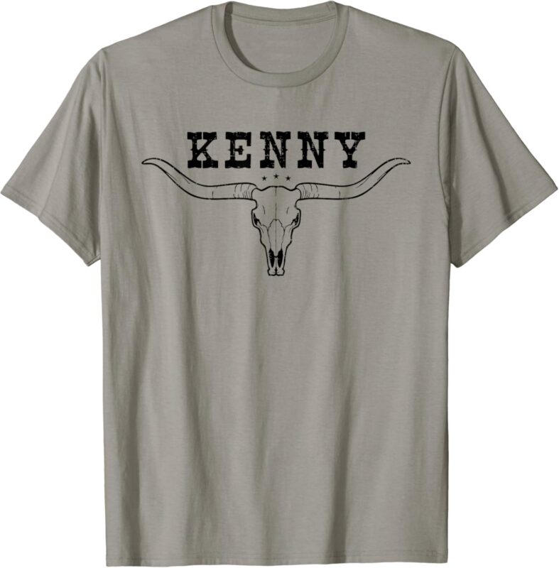 Kenny Vintage Bull Skull Retro Longhorn Southern Western T-Shirt