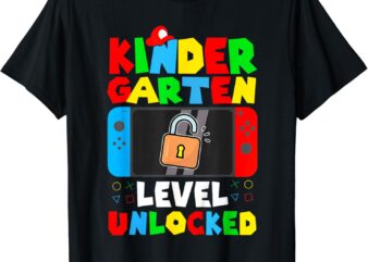 Kids Game Gaming Kindergarten Level Unlocked Back To School T-Shirt