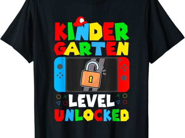 Kids game gaming kindergarten level unlocked back to school t-shirt