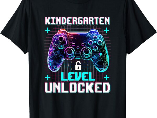 Kids kindergarten level unlocked game first day boys t-shirt