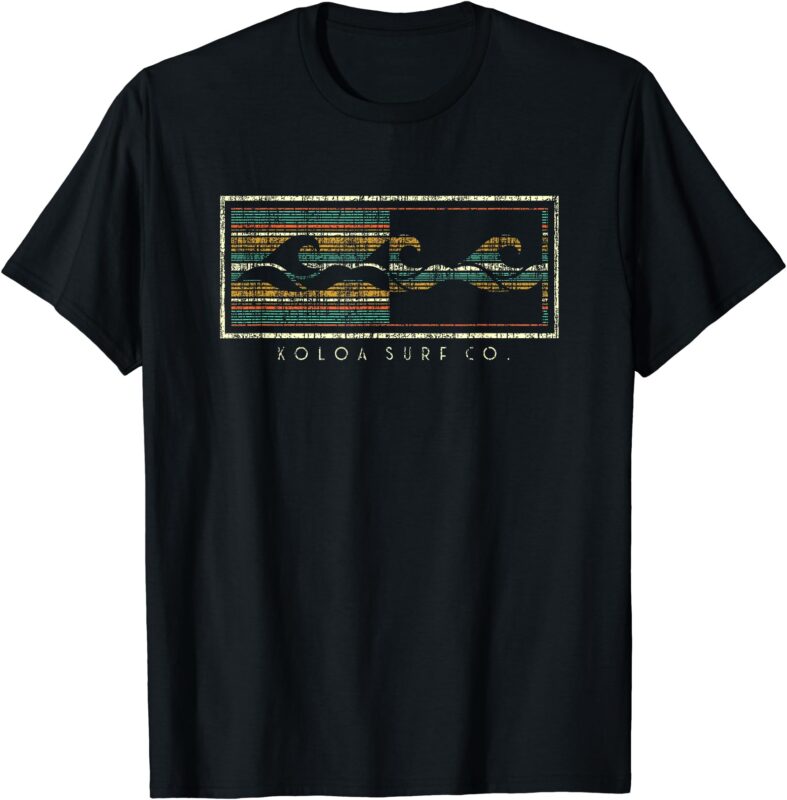 Koloa Surf Mens Three Waves Logo Lightweight Graphic T-Shirt